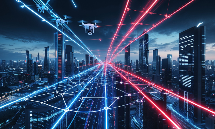 smart city powered by decentralized AI.