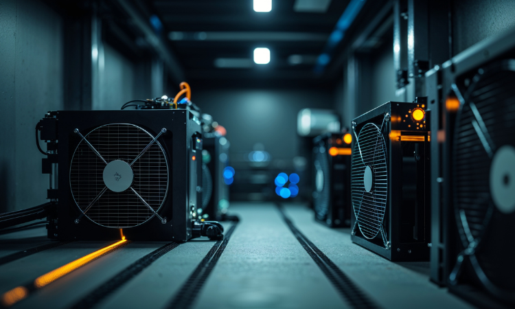 crypto mining 2026 – AI-controlled cooling system for mining rigs.