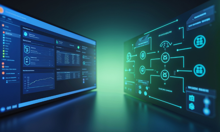 Blockchain automation replacing manual coordination processes.